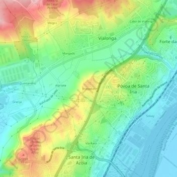 Bragadas topographic map, elevation, terrain