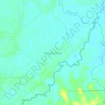 Tanjung Raya topographic map, elevation, terrain