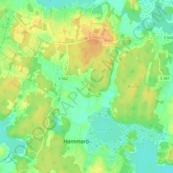 Torp topographic map, elevation, terrain