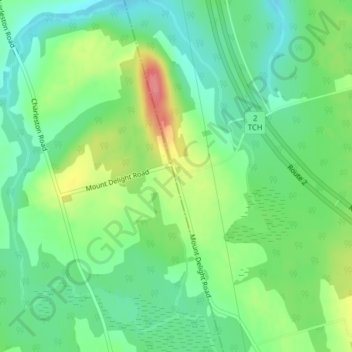 Charleston topographic map, elevation, terrain