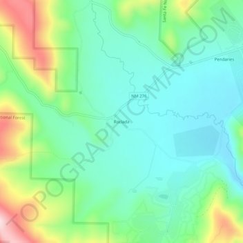 Rociada topographic map, elevation, terrain