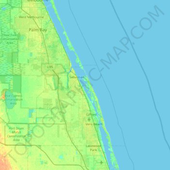 Middle Island topographic map, elevation, terrain