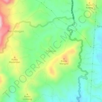 Sillanan topographic map, elevation, terrain
