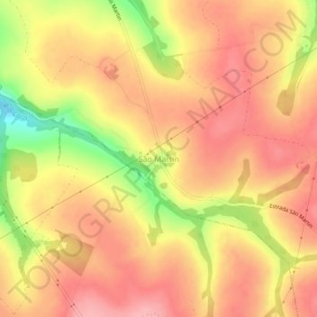 São Martin topographic map, elevation, terrain