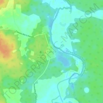 Florida topographic map, elevation, terrain