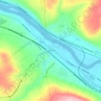 Pattersonville topographic map, elevation, terrain