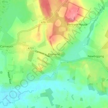 Kaimend topographic map, elevation, terrain