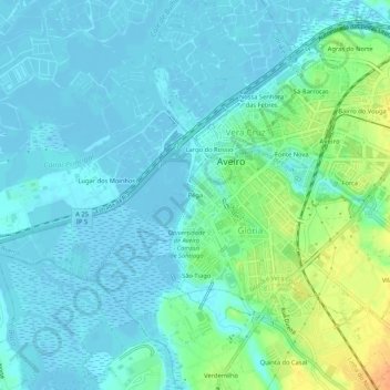 Pêga topographic map, elevation, terrain