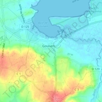 Le Bourg topographic map, elevation, terrain