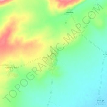 Selman topographic map, elevation, terrain
