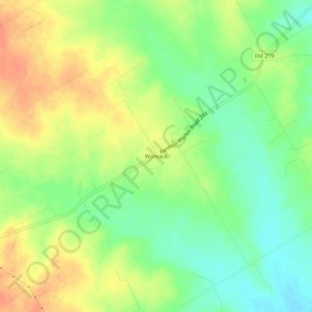 Womack topographic map, elevation, terrain