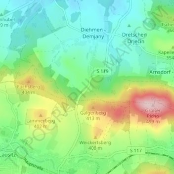 Neu-Diehmen topographic map, elevation, terrain