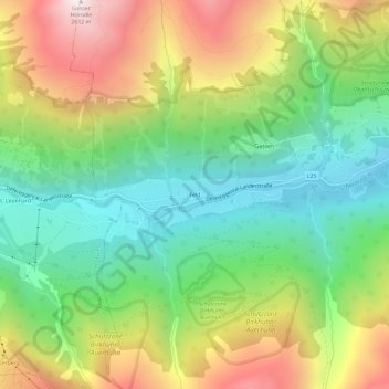 Feld topographic map, elevation, terrain