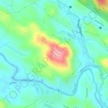 Annapara view point topographic map, elevation, terrain