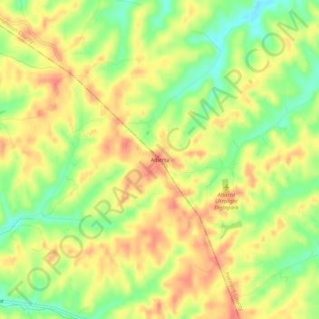 Alberta topographic map, elevation, terrain