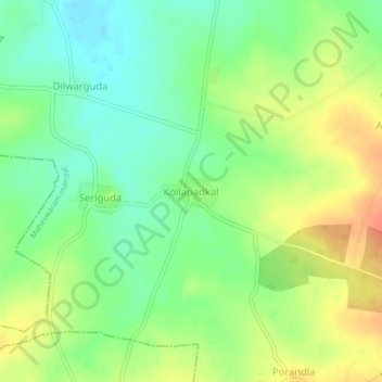 Kollapadkal topographic map, elevation, terrain