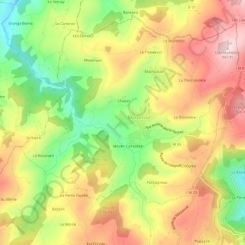 Le Roule topographic map, elevation, terrain