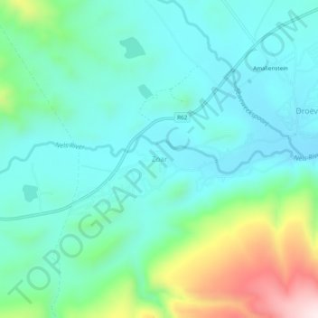 Zoar topographic map, elevation, terrain