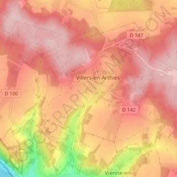 Le Grand Chemin topographic map, elevation, terrain