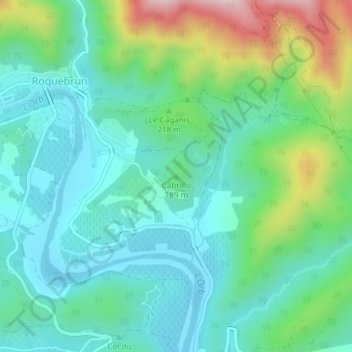 Cabrillo topographic map, elevation, terrain