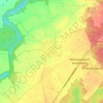 Wölsickendorf topographic map, elevation, terrain