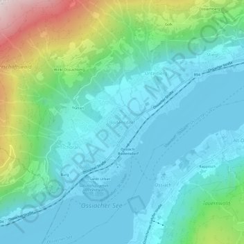 Bodensdorf topographic map, elevation, terrain