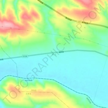 桥上 topographic map, elevation, terrain