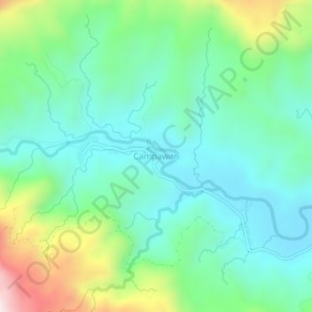 Campawan topographic map, elevation, terrain