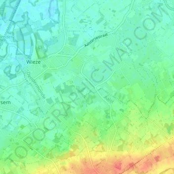 Hanaarden topographic map, elevation, terrain