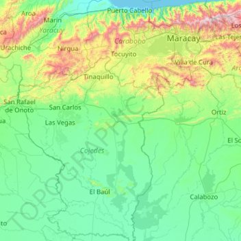 Las Galeras topographic map, elevation, terrain