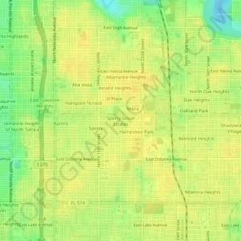 Sperry Grove Estates topographic map, elevation, terrain