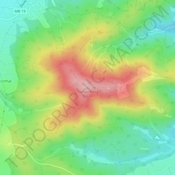 Taubenberg topographic map, elevation, terrain