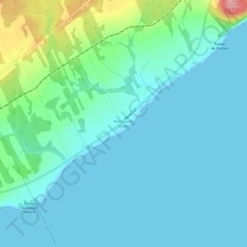 Port-Daniel-Ouest topographic map, elevation, terrain