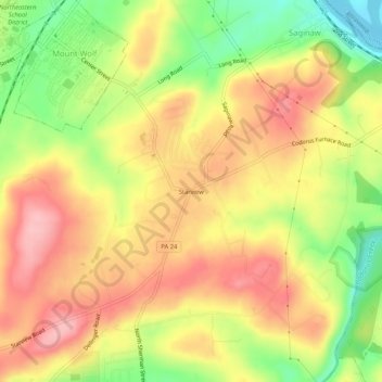 Starview topographic map, elevation, terrain
