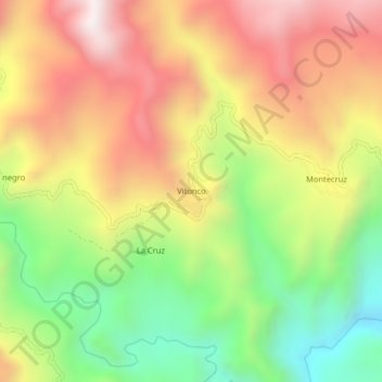 Vitonco topographic map, elevation, terrain