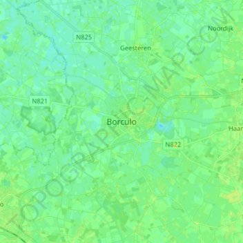 Borculo topographic map, elevation, terrain