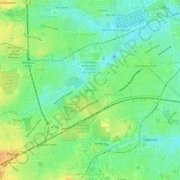 Berliquet topographic map, elevation, terrain