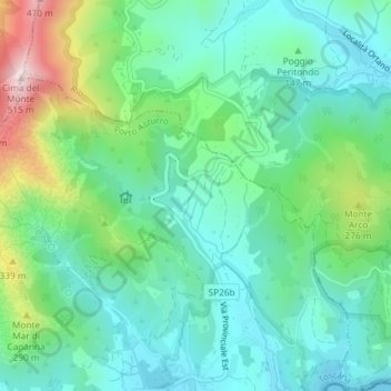 Namia topographic map, elevation, terrain