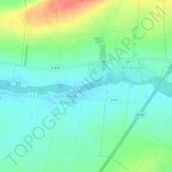 Bois Colbert topographic map, elevation, terrain