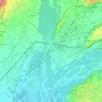 Villa Brosa topographic map, elevation, terrain