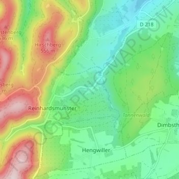 Le Hammer topographic map, elevation, terrain