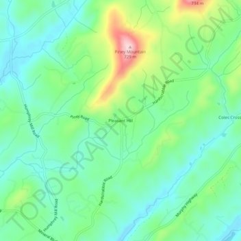 Pleasant Hill topographic map, elevation, terrain