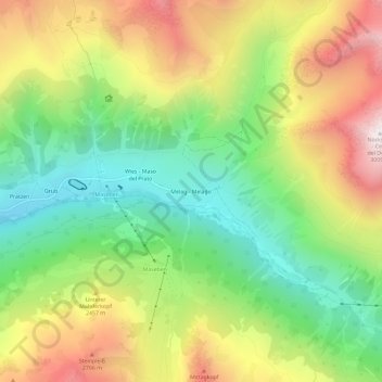Melago topographic map, elevation, terrain