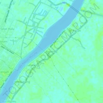 Barimba topographic map, elevation, terrain