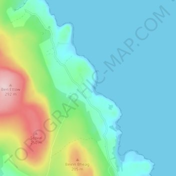 Uig topographic map, elevation, terrain