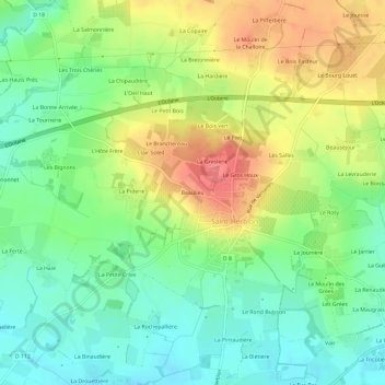 Beaulieu topographic map, elevation, terrain