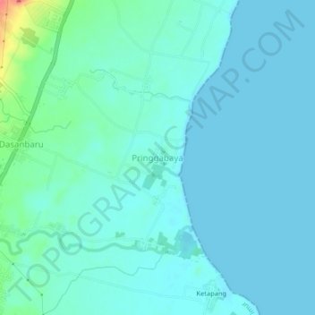 Pringgabaya topographic map, elevation, terrain