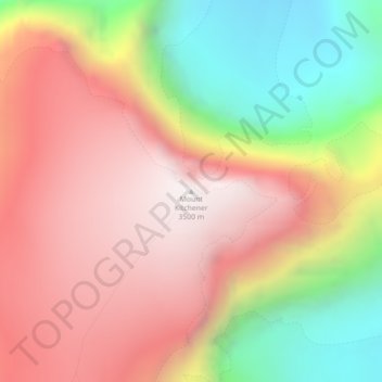 Mount Kitchener topographic map, elevation, terrain