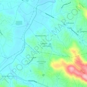 Camelot topographic map, elevation, terrain