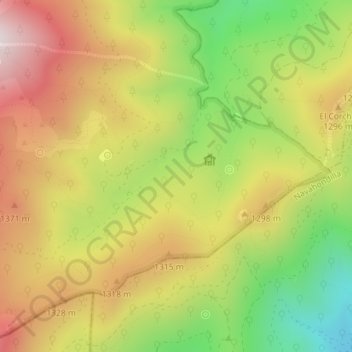 El Castañar topographic map, elevation, terrain